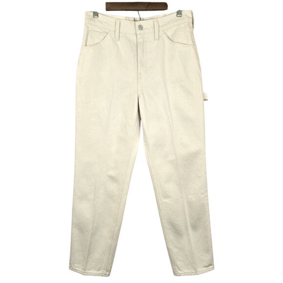 E J.Crew High Rise '90s Straight Carpenter Jean Natural Seeded Denim Size 27 - Picture 1 of 11